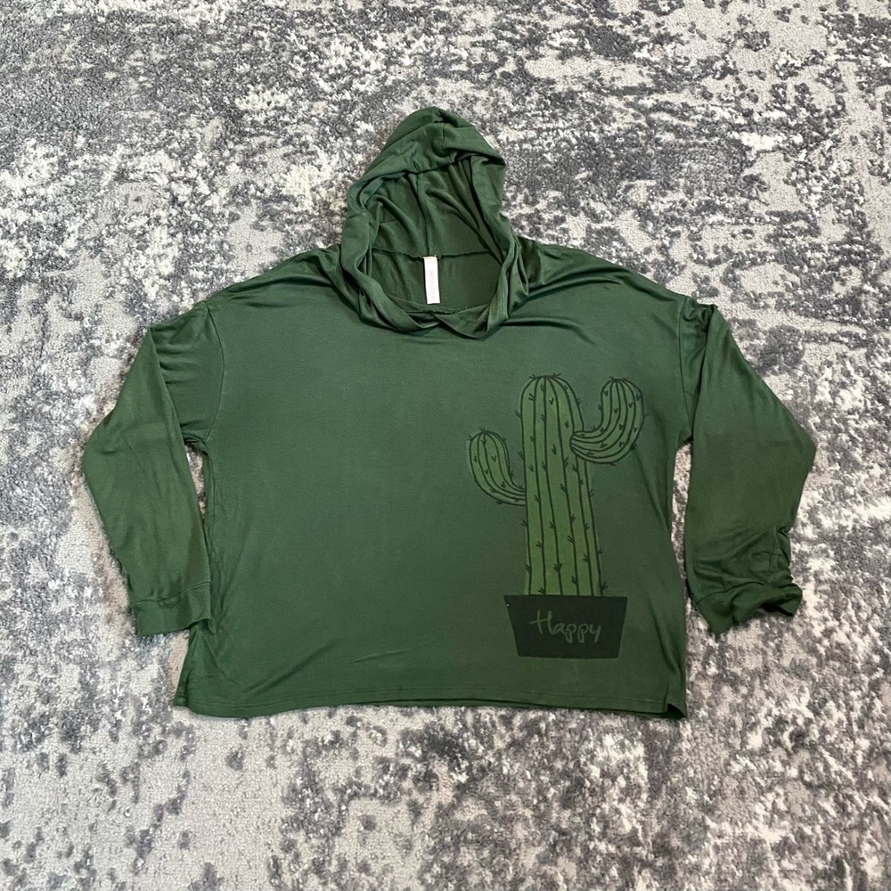 Green Cactus Crop Top